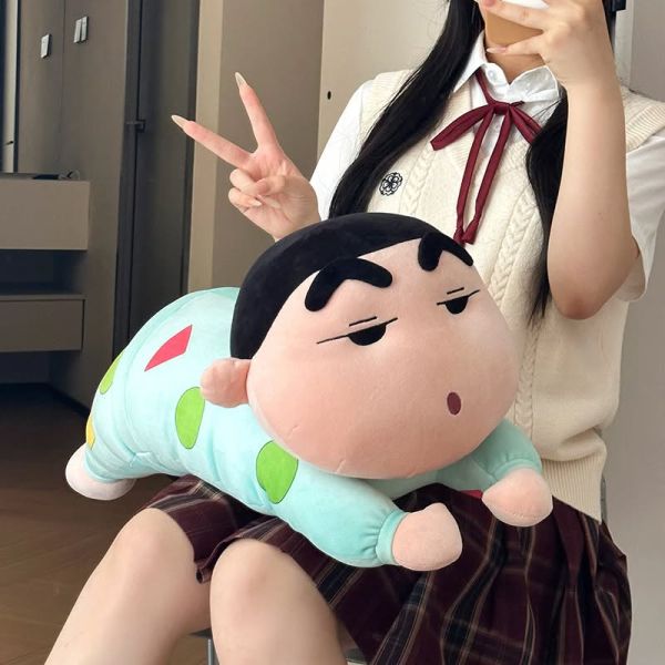 ตุ๊กตาการ์ตูนเครยอนชินจังใส่ชุดนอน ท่านอน